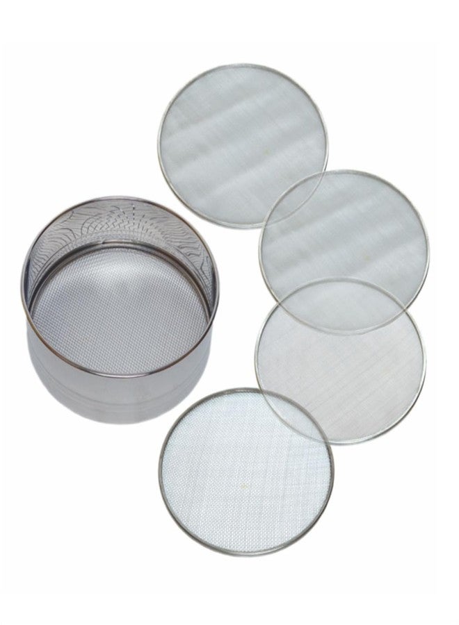 Anjali 4 in 1 Stainless Steel Interchangeable Sieve Set of 5 - Mesh Filter, Sink Strainer, and Flour Sifter for Baking, Pastries, and More - Image 1